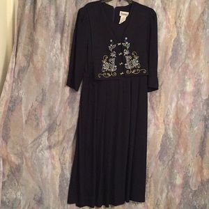 Navy blue long dress